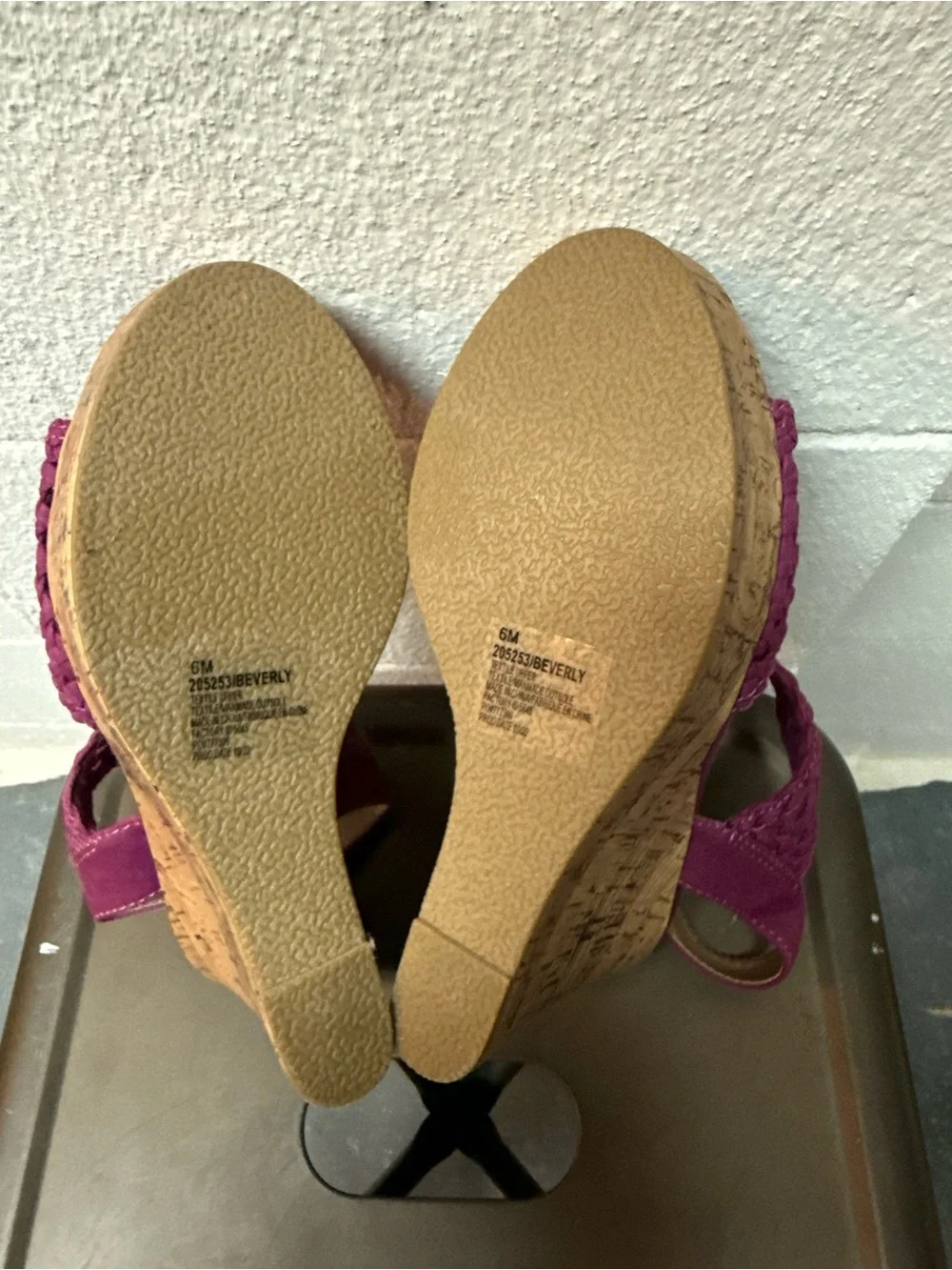 Maurices Braided Magenta Platform Sandals